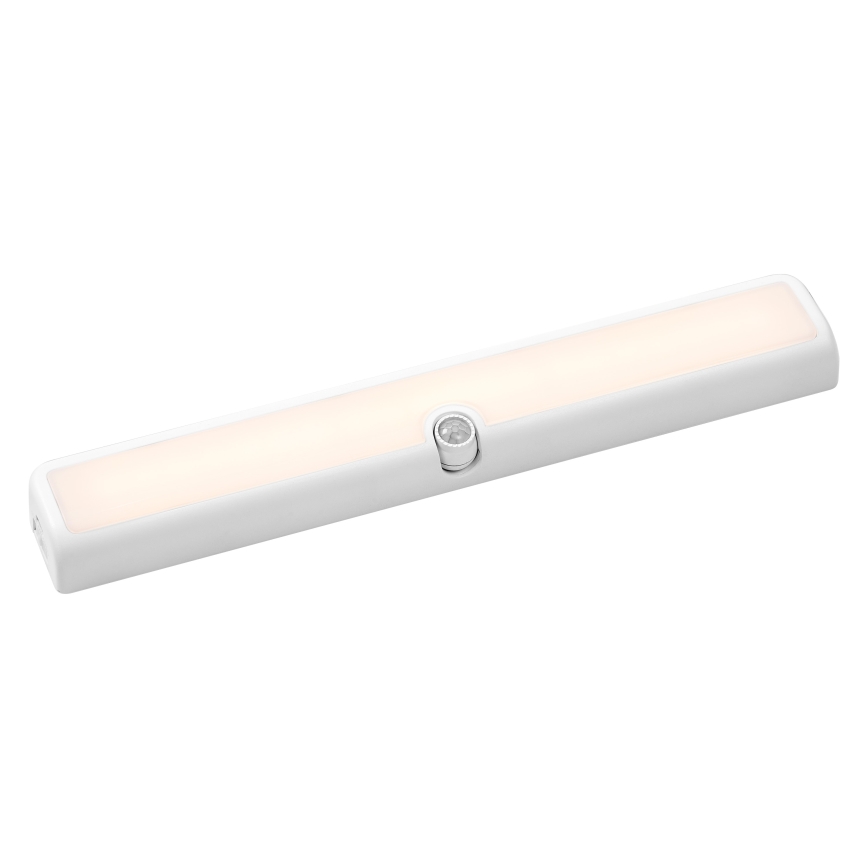 Osram - LED prigušiva svetlo za montažu ispod ormarića sa senzorom pokreta i sumraka LINEAR LED/3,8W/5V/3xAA 3000K 30 cm bela