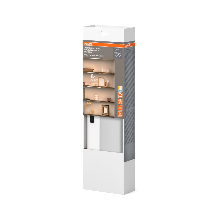 Osram - LED prigušiva svetiljka za montažu ispod ormarića sa senzorom pokreta UNDERCABINET LED/5W/230V 3000/4000/6500K 10x30 cm bela