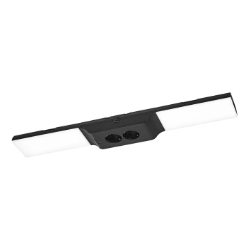 Osram - LED prigušiva svetiljka za ugradnju ispod ormarića sa utičnicama UNDERCABINET LED/10W/230V 3000K 54,8 cm crna