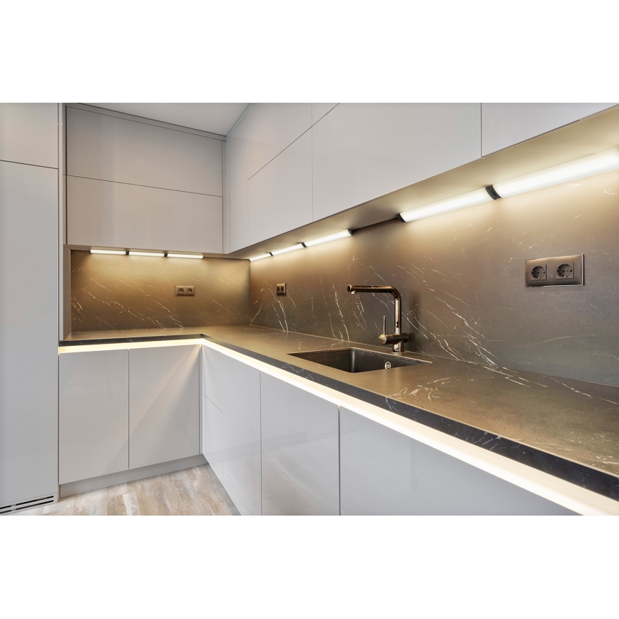 Osram - LED prigušiva podkuhinjska lampa sa senzorom pokreta LINEAR ANGLE LED/5W/230V 3000/4000/6500K 35 cm crna