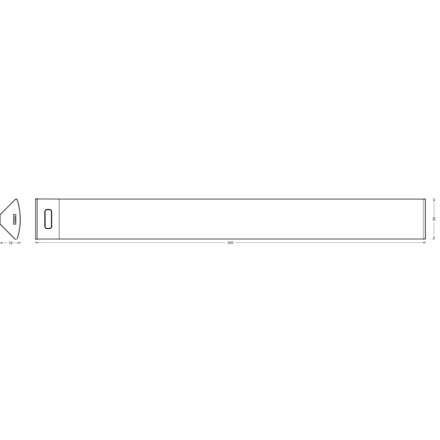 Osram - LED prigušiva podkuhinjska lampa sa senzorom pokreta LINEAR ANGLE LED/5W/230V 3000/4000/6500K 35 cm crna
