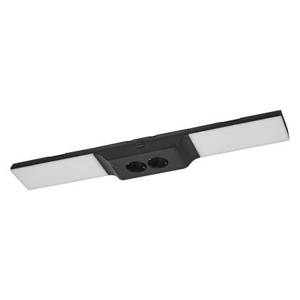 Osram - LED prigušiva svetiljka za ugradnju ispod ormarića sa utičnicama UNDERCABINET LED/10W/230V 3000K 54,8 cm crna