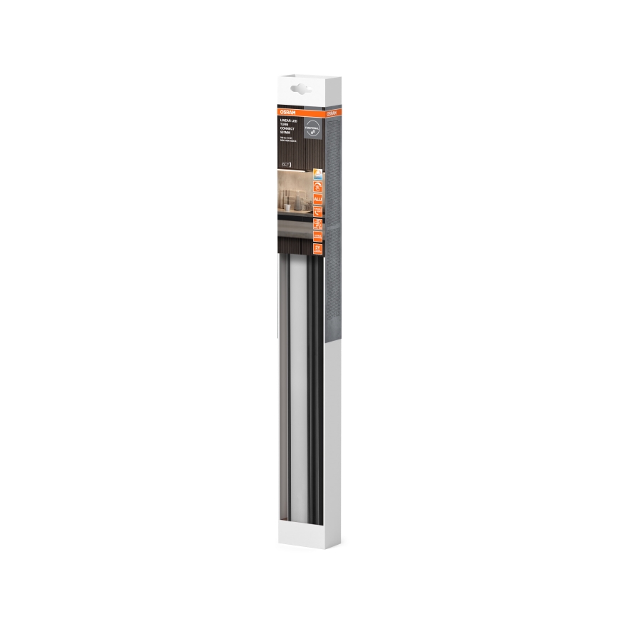 Osram - LED prigušiva svetiljka za ugradnju ispod ormarića LINEAR TURN LED/10W/230V 3000/4000/6500K 55 cm crna