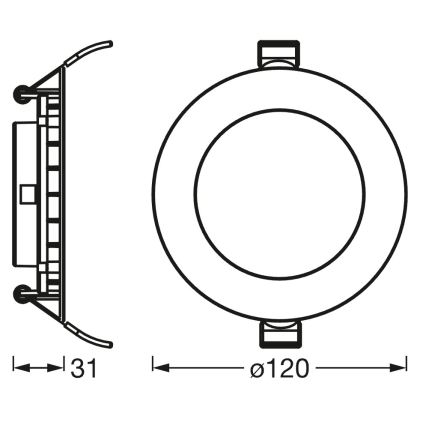 Osram - LED prigušiva ugradno plafonsko svetlo SMART+ DOWNLIGHT LED/8W/230V 3000-6500K Wi-Fi