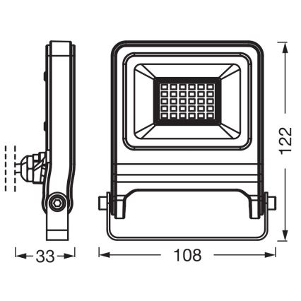 Osram - LED reflektor ENDURA LED/20W/230V 3000K IP65