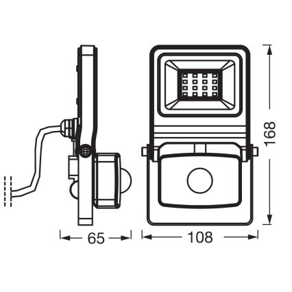 Osram - LED reflektor sa senzorom ENDURA LED/10W/230V 3000K IP44