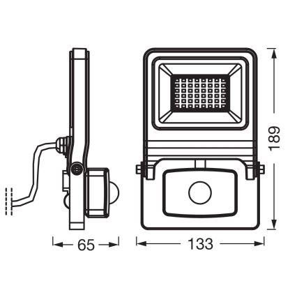 Osram - LED reflektor sa senzorom ENDURA LED/30W/230V IP44