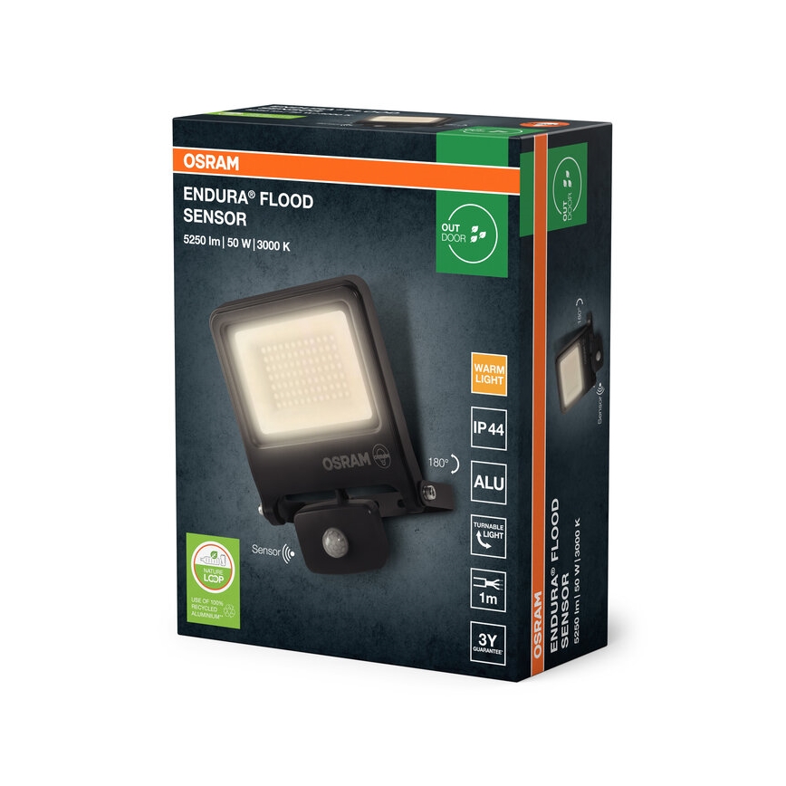 Osram - LED Reflektor sa senzorom ENDURA LED/50W/230V 3000K IP44
