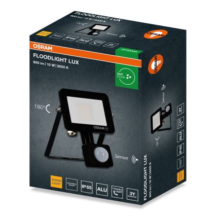 Osram - LED reflektor sa senzorom FLOODLIGHT LED/10W/230V 3000K IP65
