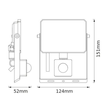 Osram - LED reflektor sa senzorom FLOODLIGHT LED/20W/230V 6500K IP65
