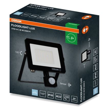 Osram - LED reflektor sa senzorom FLOODLIGHT LED/30W/230V 6500K IP65