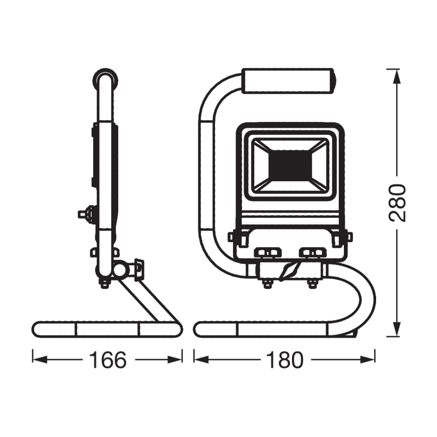 Osram - LED reflektor sa stalkom S-STAND, 20 W, 230 V, 4000 K, IP65, antracit