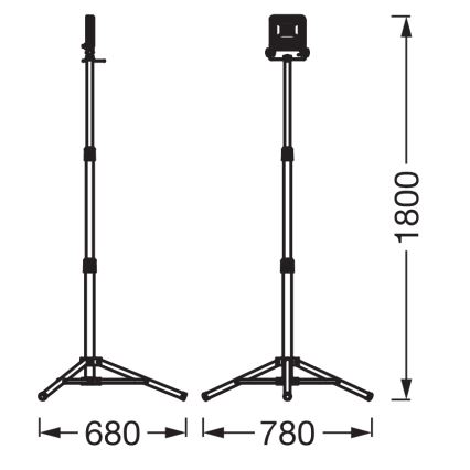 Osram - LED reflektor sa stalkom TRIPOD LED/50W/230V 4000K IP65 narandžasta