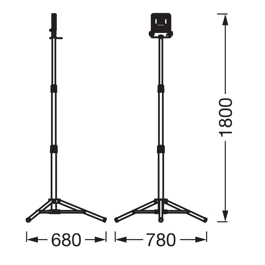 Osram - LED reflektor sa stalkom TRIPOD LED/50W/230V 4000K IP65 narandžasta