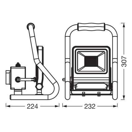 Osram - LED reflektor sa stativom R-STAND LED/30W/230V 4000K P44 narandžaste boje