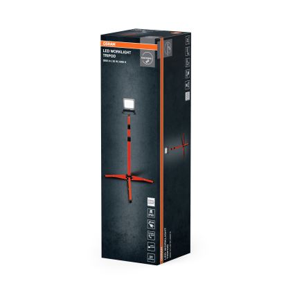Osram - LED reflektor sa stativom TRIPOD LED/30W/230V 4000K IP65 narandžasta