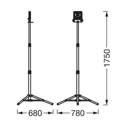 Osram - LED reflektor sa stativom TRIPOD LED/30W/230V 4000K IP65 narandžasta