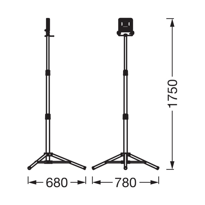 Osram - LED reflektor sa stativom TRIPOD LED/30W/230V 4000K IP65 narandžasta
