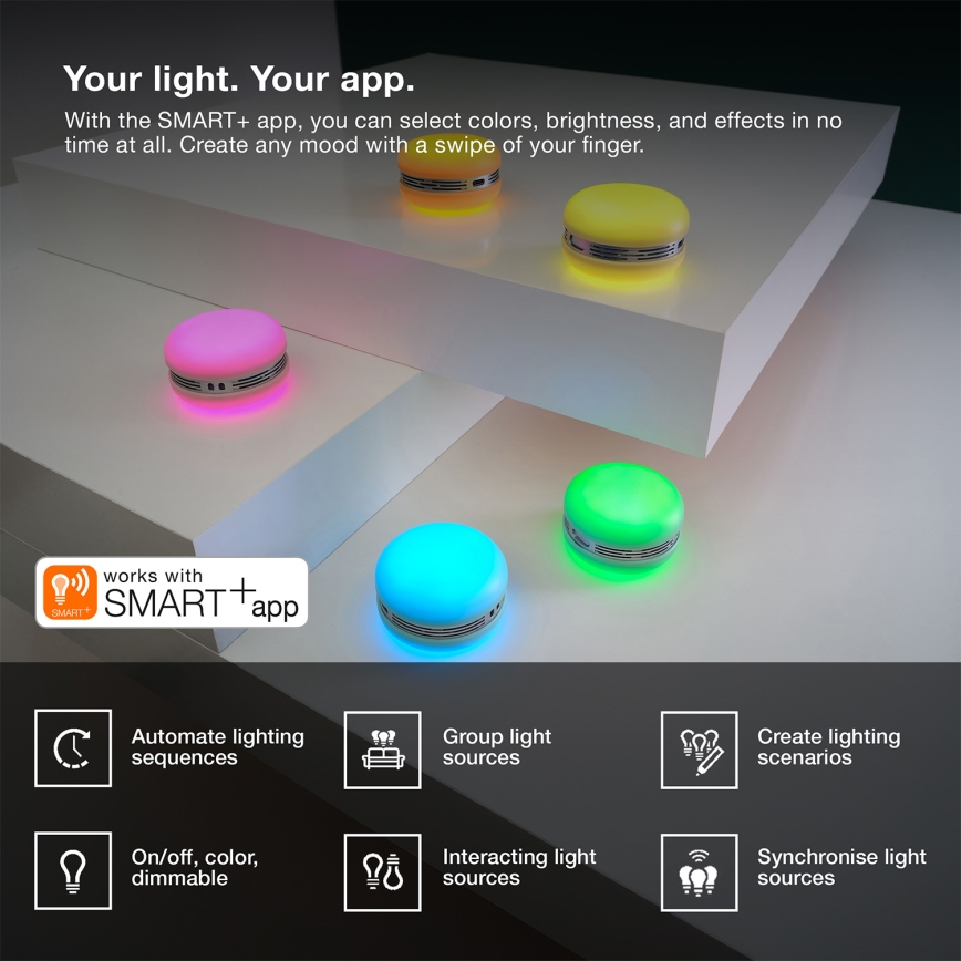 Osram - LED RGB prigušiva zvučnik SMART+ MACARON LED/1,75W/3,7V 450 mAh žuta