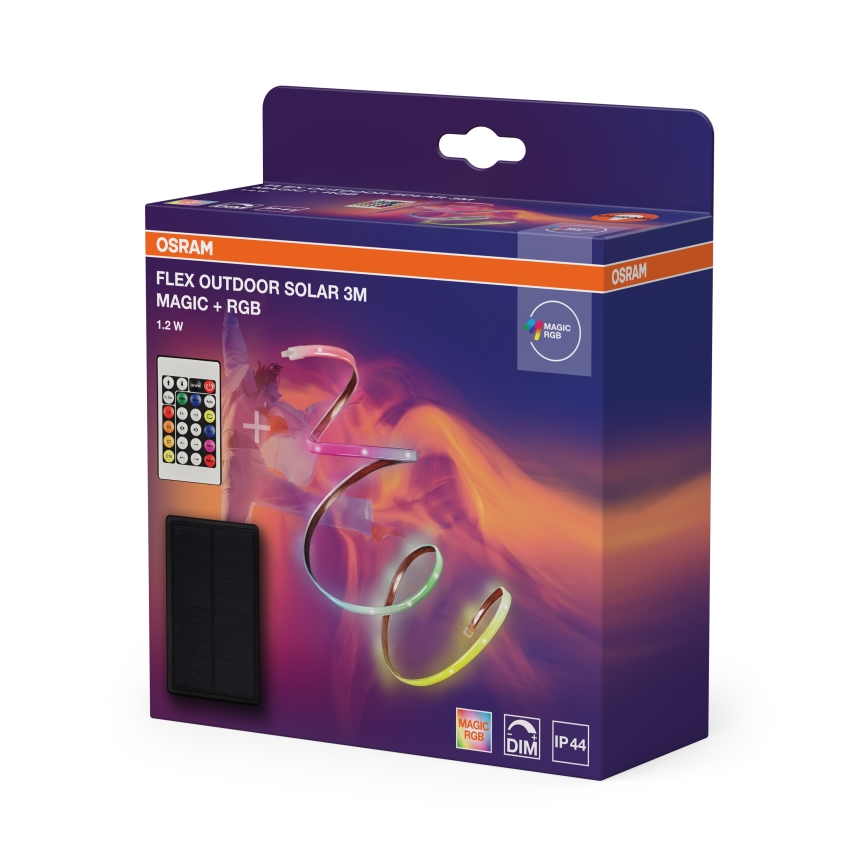 Osram - LED RGBW prigušiva solarna traka FLEX MAGIC 3m LED/1,2W/3,7V 2000 mAh IP44 + daljinski upravljač