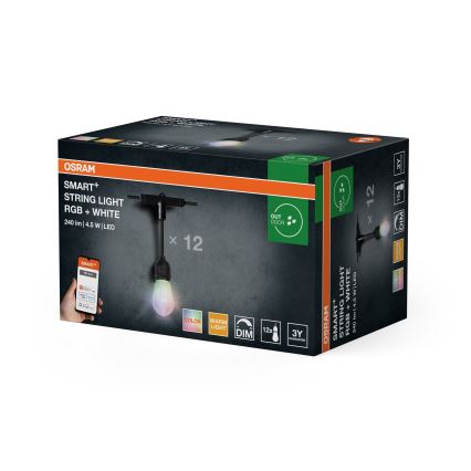 Osram - LED RGB prigušiva spoljna svetlosna girlanda SMART+ STRING 12xLED/230V 7,47m IP44 Wi-Fi