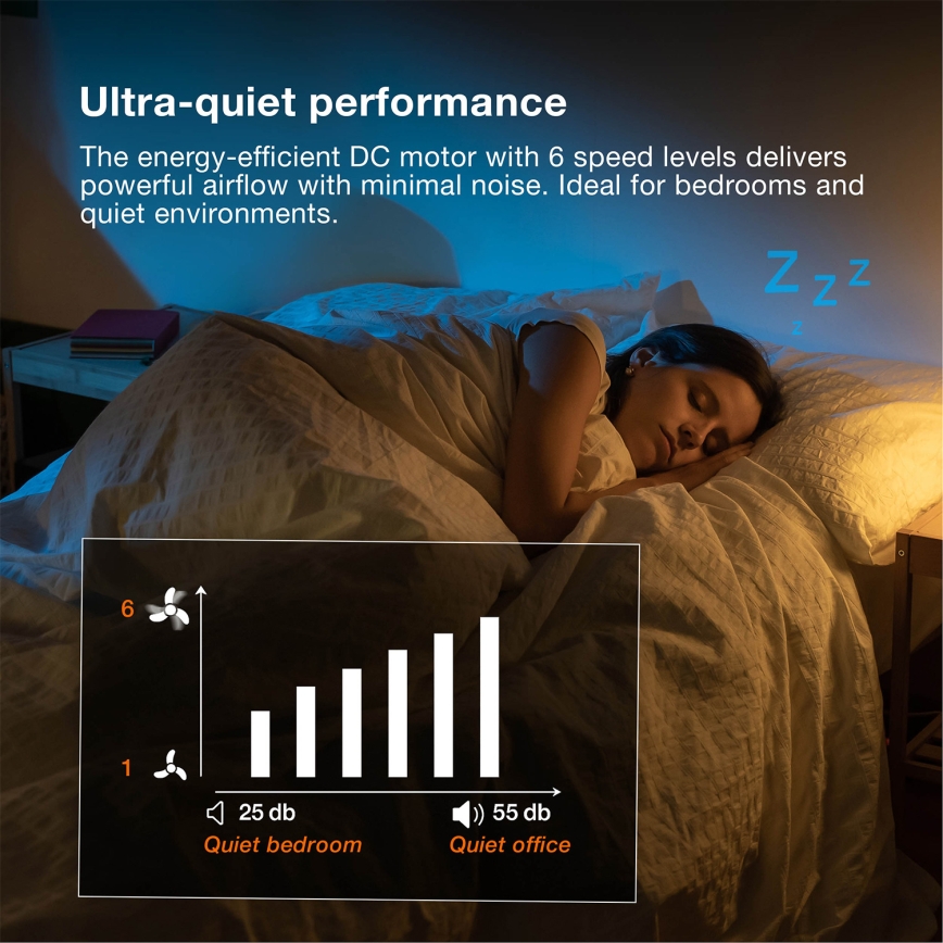 Osram - LED RGB prigušiva stropni ventilator NORDES LED/18W/230V 3000-6500K + daljinski upravljač