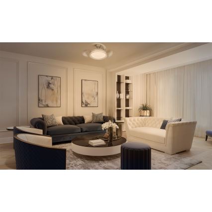 Osram - LED RGB prigušiva stropna lampa sa ventilatorom CIERZO LED/35W/230V 3000-6500K + daljinski upravljač