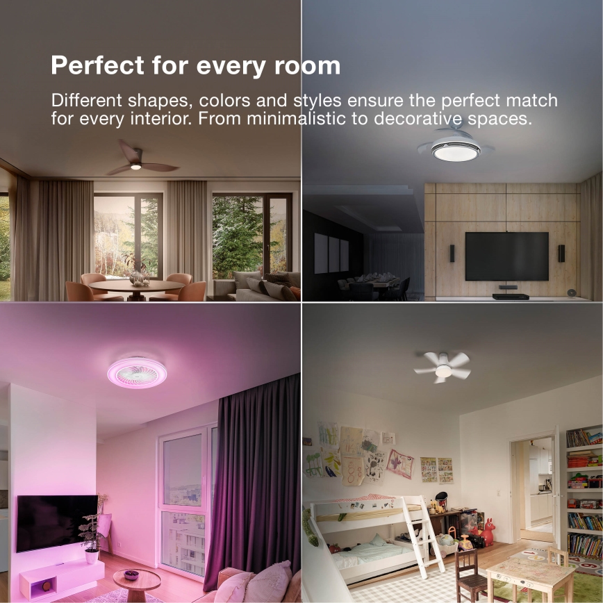 Osram - LED RGB prigušiva stropna lampa sa ventilatorom CIERZO LED/35W/230V 3000-6500K + daljinski upravljač