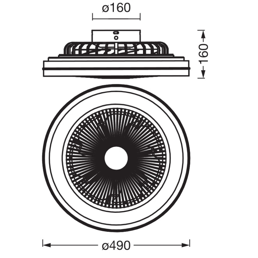 Osram - prigušiva LED plafonska svetiljka sa ventilatorom MURLAN LED/26W/230V 3000-6500K + daljinski upravljač