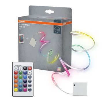 Osram - LED RGB prigušiva traka FLEX BATTERY 5m LED/5W/4xAA + daljinski upravljač