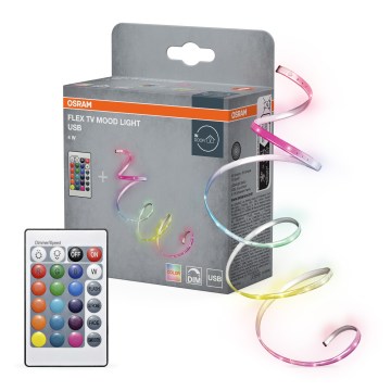 Osram - LED RGB prigušiva traka FLEX TV MOOD 1,5m LED/4W/5V + daljinski upravljač