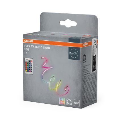 Osram - LED RGB prigušiva traka FLEX TV MOOD 1,5m LED/4W/5V + daljinski upravljač