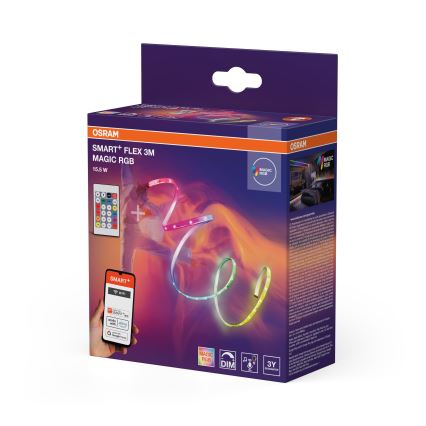 Osram - LED RGB prigušiva traka SMART+ MAGIC FLEX 3m LED/15,5W/230V Wi-Fi + daljinski upravljač
