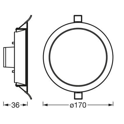 Osram - LED RGB prigušiva ugradna svetiljka SMART+ DOWNLIGHT LED/12W/230V 3000-6500K Wi-Fi