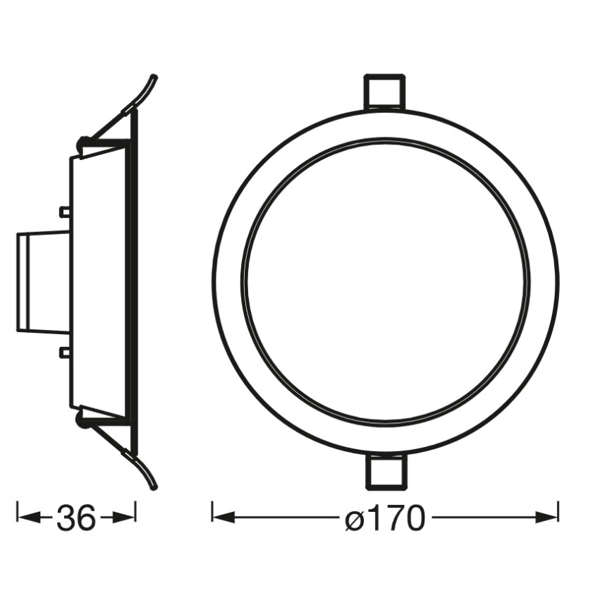 Osram - LED RGB prigušiva ugradna svetiljka SMART+ DOWNLIGHT LED/12W/230V 3000-6500K Wi-Fi