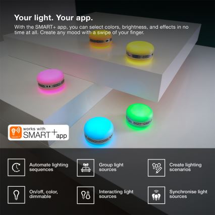 Osram - LED RGB prigušiva zvučnik SMART+ MACARON LED/1,75W/3,7V 450 mAh ružičasta