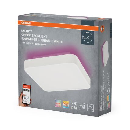 Osram - LED RGBW prigušiva plafonska svetiljka SMART+ ORBIS LED/28W/230V 35x35 cm 2700-6500K Wi-Fi