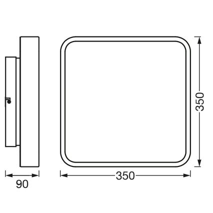 Osram - LED RGBW prigušiva plafonska svetiljka SMART+ ORBIS LED/28W/230V 35x35 cm 2700-6500K Wi-Fi