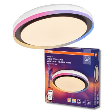 Osram - LED RGBW prigušiva plafonska lampa SMART+ MAGIC LED/38W/230V prečnik 49 cm crna 2700-6500K Wi-Fi