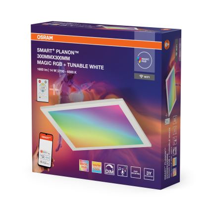 Osram - LED RGBW prigušiva plafonska svetiljka SMART+ MAGIC LED/14W/230V 2700-6500K 30x30 cm Wi-Fi + daljinski upravljač