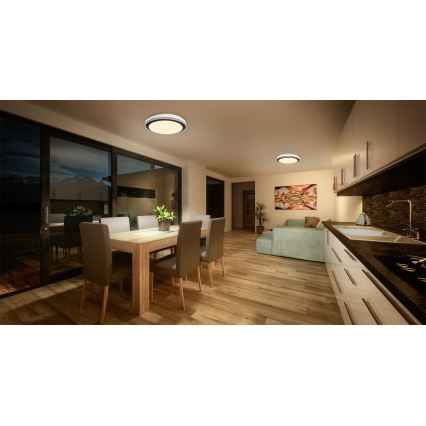 Osram - LED RGBW prigušiva plafonska lampa SMART+ MAGIC LED/38W/230V prečnik 49 cm crna 2700-6500K Wi-Fi