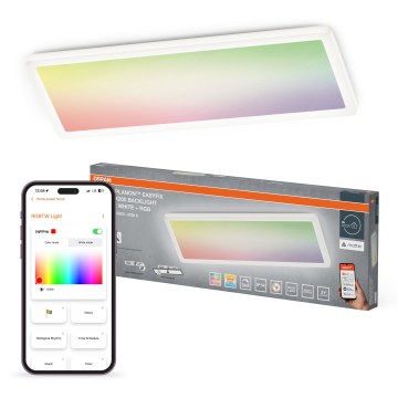 Osram - LED RGBW prigušiva plafonska svetiljka SMART+ PLANON LED/30W/230V 2800-6500K 58x20 cm Wi-Fi IP54 bela