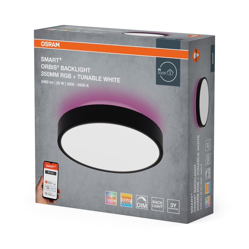 Osram - LED RGBW prigušiva plafonska svetiljka SMART+ ORBIS LED/28W/230V prečnik 35 cm 2700-6500K Wi-Fi