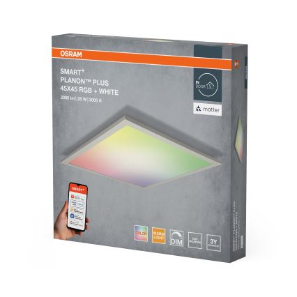 Osram - LED RGBW prigušiva stropno svetlo SMART+ PLANON LED/28W/230V 45x45 cm Wi-Fi