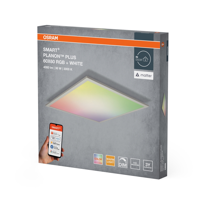 Osram - LED RGBW Prigušiva plafonska svetiljka SMART+ PLANON LED/36W/230V 60x60 cm Wi-Fi