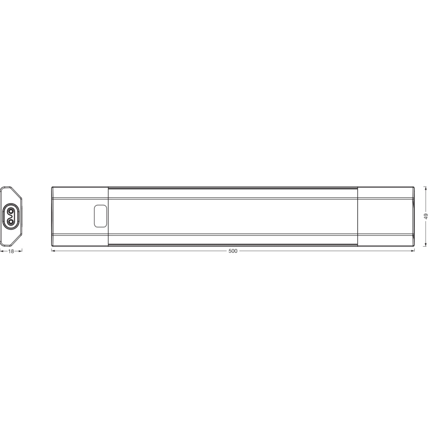 Osram - LED RGBW prigušiva lampa za ugradnju ispod ormarića LINEAR EDGE LED/8W/230V 50 cm bela + daljinski upravljač