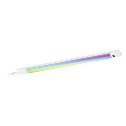Osram - LED RGBW prigušiva svetiljka za montažu ispod ormarića sa senzorom pokreta LINEAR EDGE LED/8W/230V 50 cm bela + daljinski upravljač