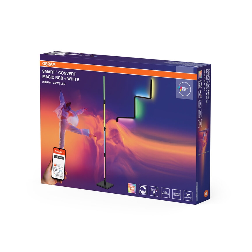 Osram - LED RGBW prigušiva podna lampa 2u1 SMART+ MAGIC LED/24W/230V Wi-Fi