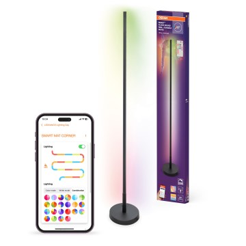 Osram - LED RGBW prigušiva podna lampa SMART+ FLOOR LED/14W/230V 2700-6500K Wi-Fi crna + daljinski upravljač