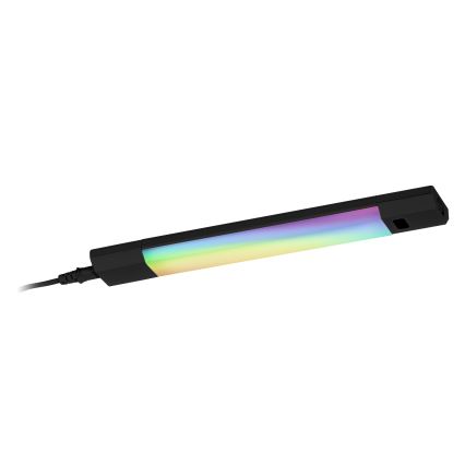 Osram - LED RGBW prigušiva svetiljka za montažu ispod ormarića sa senzorom pokreta LINEAR EDGE LED/4W/230V 30 cm crna + daljinski upravljač
